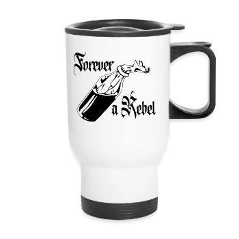 Forever a Rebel Molotov Cockpit Fire - Thermal mug with handle - white - Front