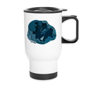 Passe-temps plongeur plongeur - Tasse isotherme avec poignée - blanc - Devant