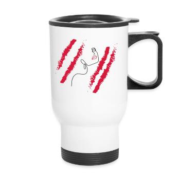 Illustration Model - Thermobecher mit Tragegriff - Weiß - Vorne