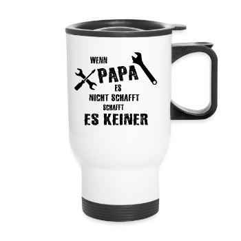 Papa - Thermobecher mit Tragegriff - Weiß - Vorne