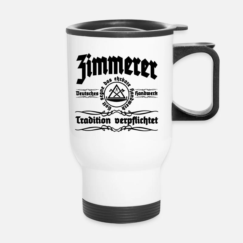 Zimmerer Tradition verpflichtet - Thermobecher mit Tragegriff - Weiß
