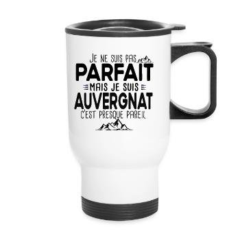 Auvergnat Auvergne France Cadeau Humour Montagne - Tasse isotherme avec poignée - blanc - Devant