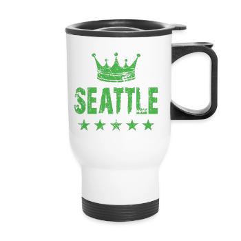 Seattle Crown Stars - Thermal mug with handle - white - Front