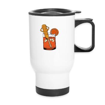 Schruabenzherher drink - Thermal mug with handle - white - Front