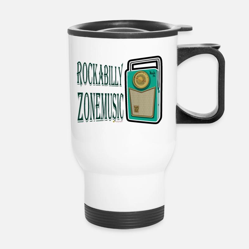 Rockabilly-Musik - Thermobecher mit Tragegriff - Weiß