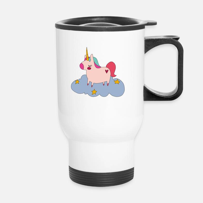 Unicorn , Einhorn, - Thermobecher mit Tragegriff - Weiß
