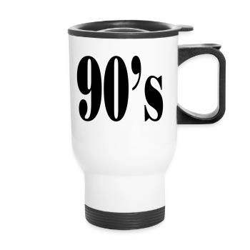 90's - Thermobecher mit Tragegriff - Weiß - Vorne