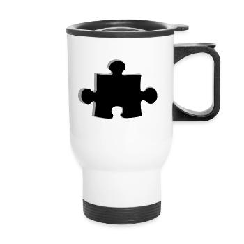 Puzzle - Thermal mug with handle - white - Front
