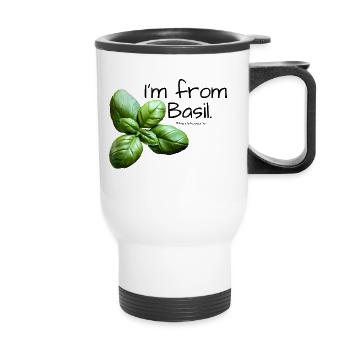Basil Kraeuter Greenblack - Thermal mug with handle - white - Front