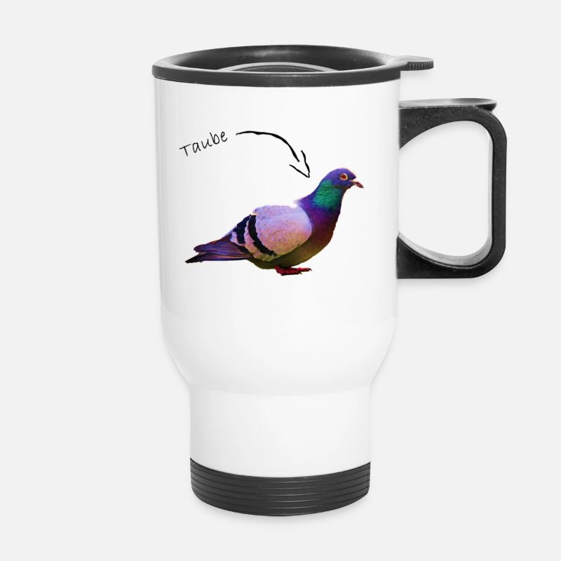 Dove - Thermal mug with handle - white