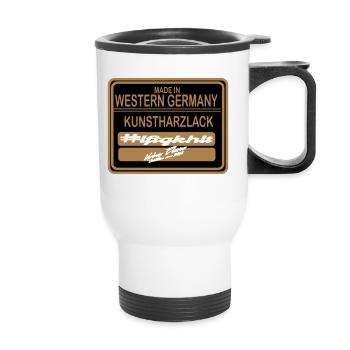 Made In Western Germany - Thermobecher mit Tragegriff - Weiß - Vorne
