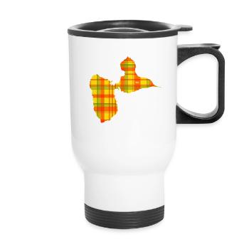 Guadeloupe - Tasse isotherme avec poignée - blanc - Devant