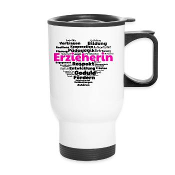 Erzieherin Bildung Erziehung Betreuung - Thermobecher mit Tragegriff - Weiß - Vorne