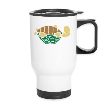 awaiting cane toad tanks - Thermal mug with handle - white - Front