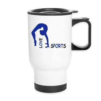 sports - Thermal mug with handle - white - Front