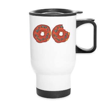 Donuts Confiserie Cookie Tart Cake Pies - Thermal mug with handle - white - Front