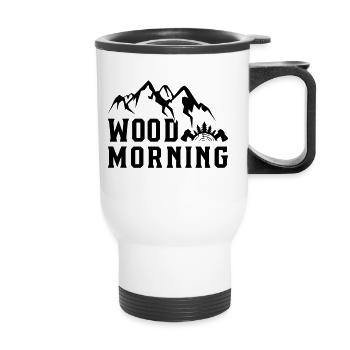 Wood Morning - Thermobecher mit Tragegriff - Weiß - Vorne