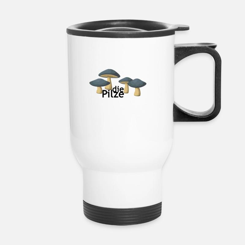 champignons - Tasse isotherme avec poignée - blanc