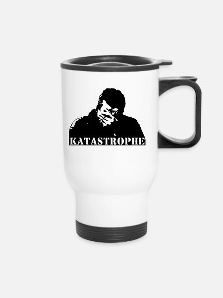 Katastrophe - Thermobecher mit Tragegriff - Weiß