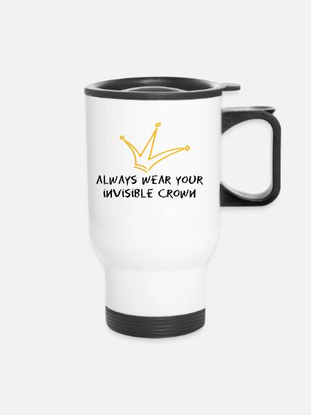 crown - Thermobecher mit Tragegriff - Weiß
