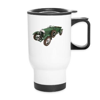 Nice classic car, car, car - Thermal mug with handle - white - Front
