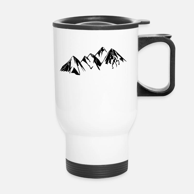 Mountains - Thermal mug with handle - white