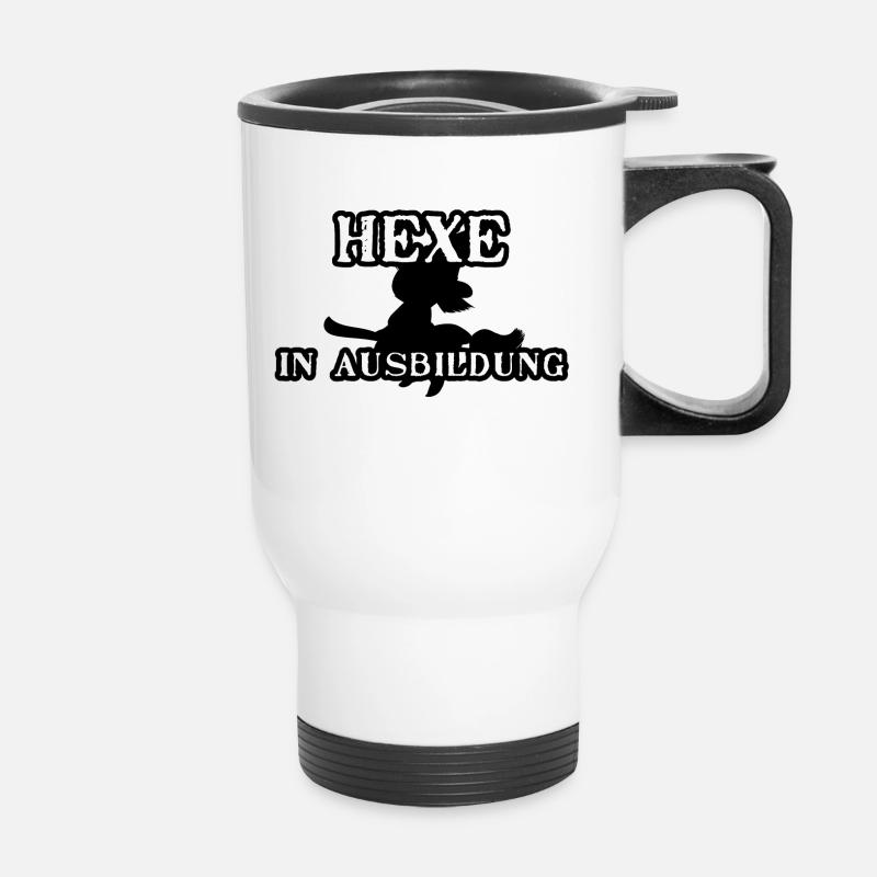 Kleine Hexe Ausbildung Homöopathie Heilkunde - Thermobecher mit Tragegriff - Weiß