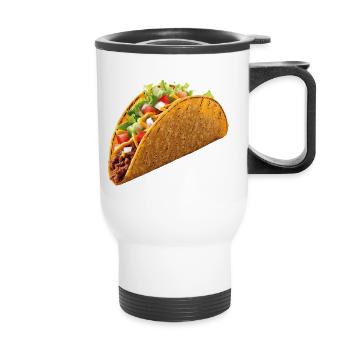 Taco - Thermobecher mit Tragegriff - Weiß - Vorne