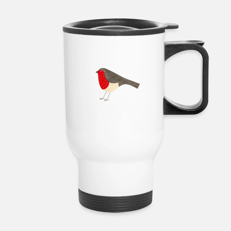 Robin - Thermal mug with handle - white