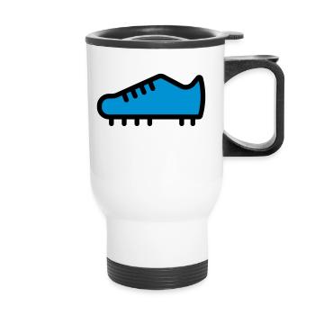 football boot - Thermal mug with handle - white - Front