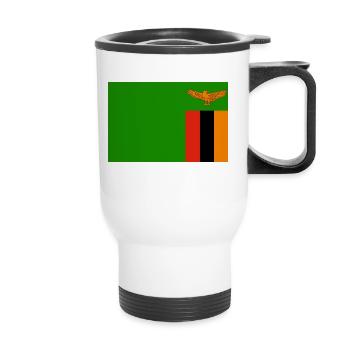 Sambia Flagg - Thermobecher mit Tragegriff - Weiß - Vorne