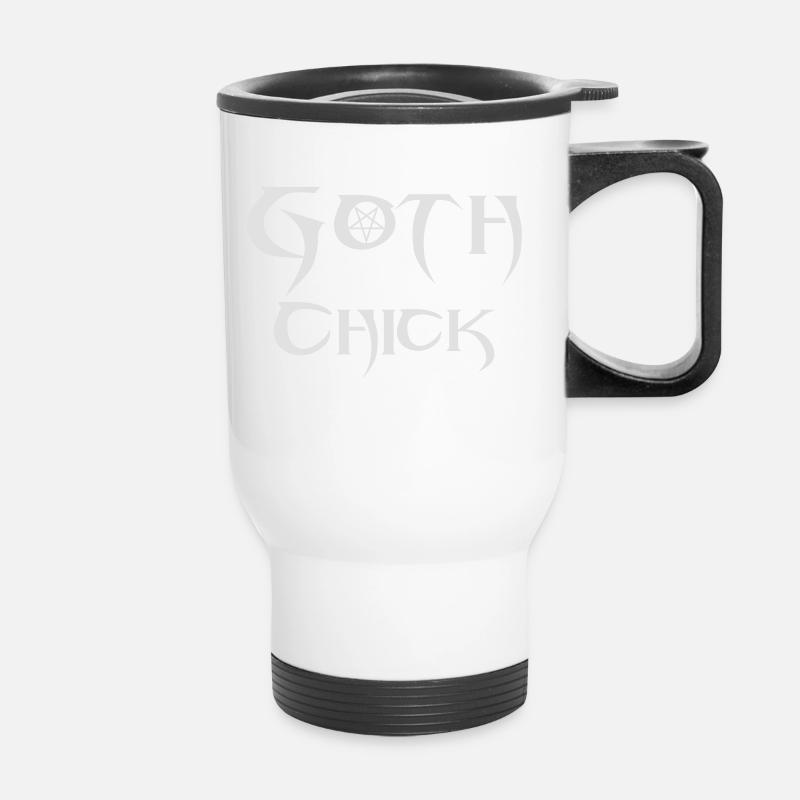 Goth Chick (Vector) - Thermobecher mit Tragegriff - Weiß