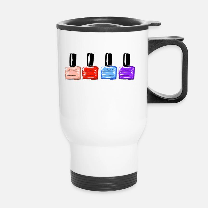 Nail polish manicure pedicure nails nail design - Thermal mug with handle - white
