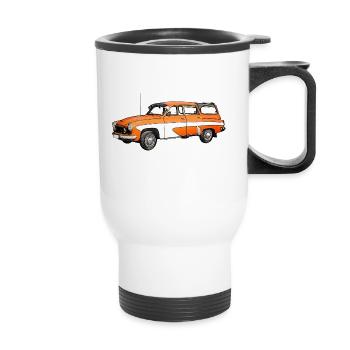 Wartburg 312 Tourist - Thermal mug with handle - white - Front