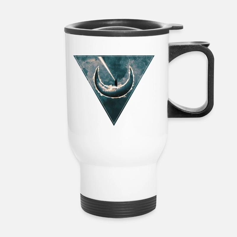 Space Moon - Tasse isotherme avec poignée - blanc