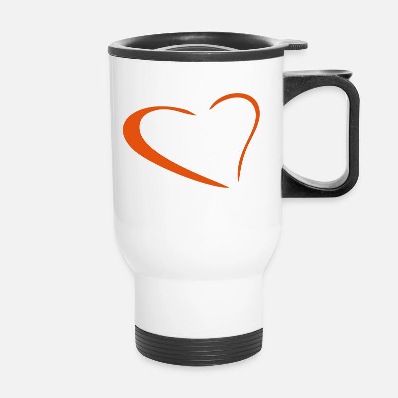 Kaffe Hjertemelk Kaffe Espresso Cappuccino Mokka - Termokrus med bærehåndtag - hvid