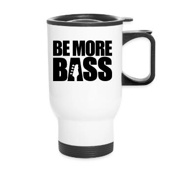 be more bass - Thermal mug with handle - white - Front