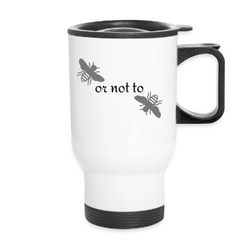 Abeille ou pas abeille - Tasse isotherme avec poignée - blanc - Devant