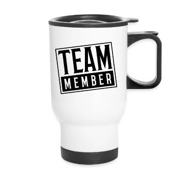 team mitglied - Thermobecher mit Tragegriff - Weiß - Vorne