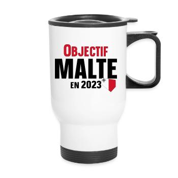 Malte 2023 Maltais Europe Pays Cadeau Humour - Tasse isotherme avec poignée - blanc - Devant