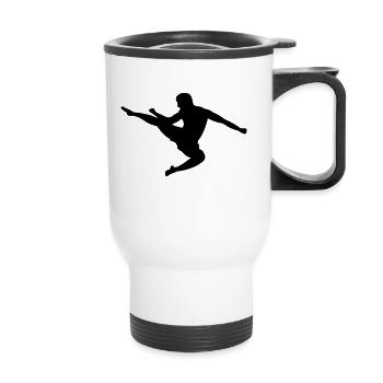 karate - Thermal mug with handle - white - Front