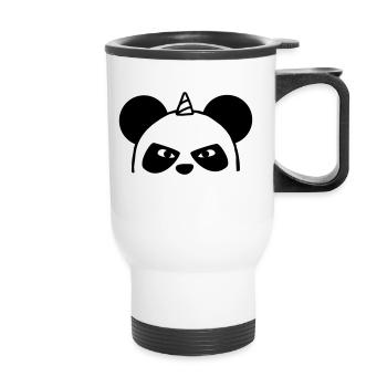 Unicorn Panda - Thermal mug with handle - white - Front