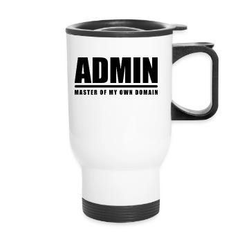 Admin administrator domain master master website - Thermal mug with handle - white - Front