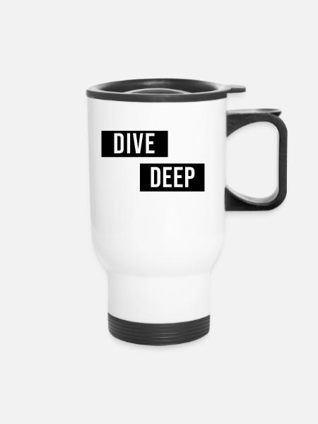 Dive Deep Inspiration - Thermobecher mit Tragegriff - Weiß