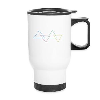triangles - Thermal mug with handle - white - Front