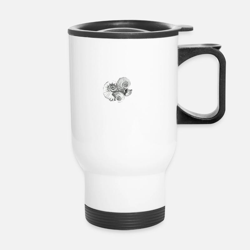 Ammonites - Thermal mug with handle - white