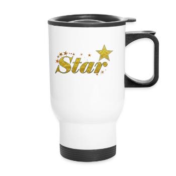 Star - Thermobecher mit Tragegriff - Weiß - Vorne