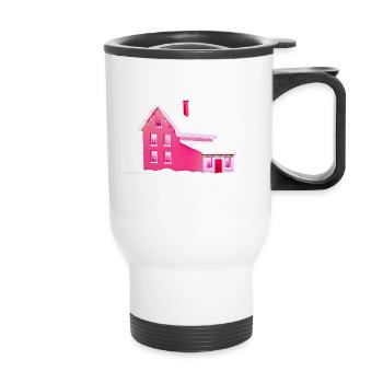 Christmas Pink Girlie Women Girl Gift - Thermal mug with handle - white - Front