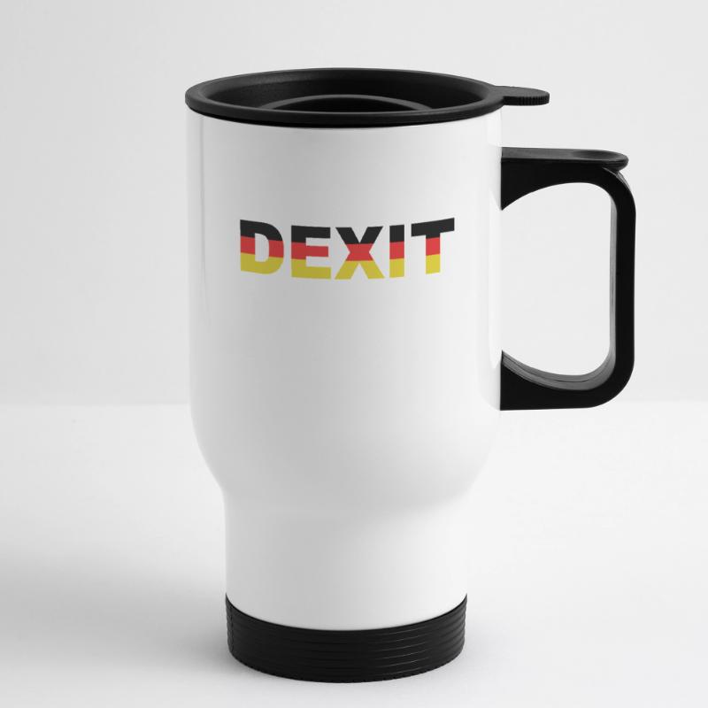 Deutschland Exit EU / Dexit / Brexit Thermobecher mit Tragegriff