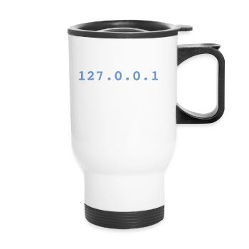There is no Place Like 127.0.0.1 Programmer - Thermal mug with handle - white - Front